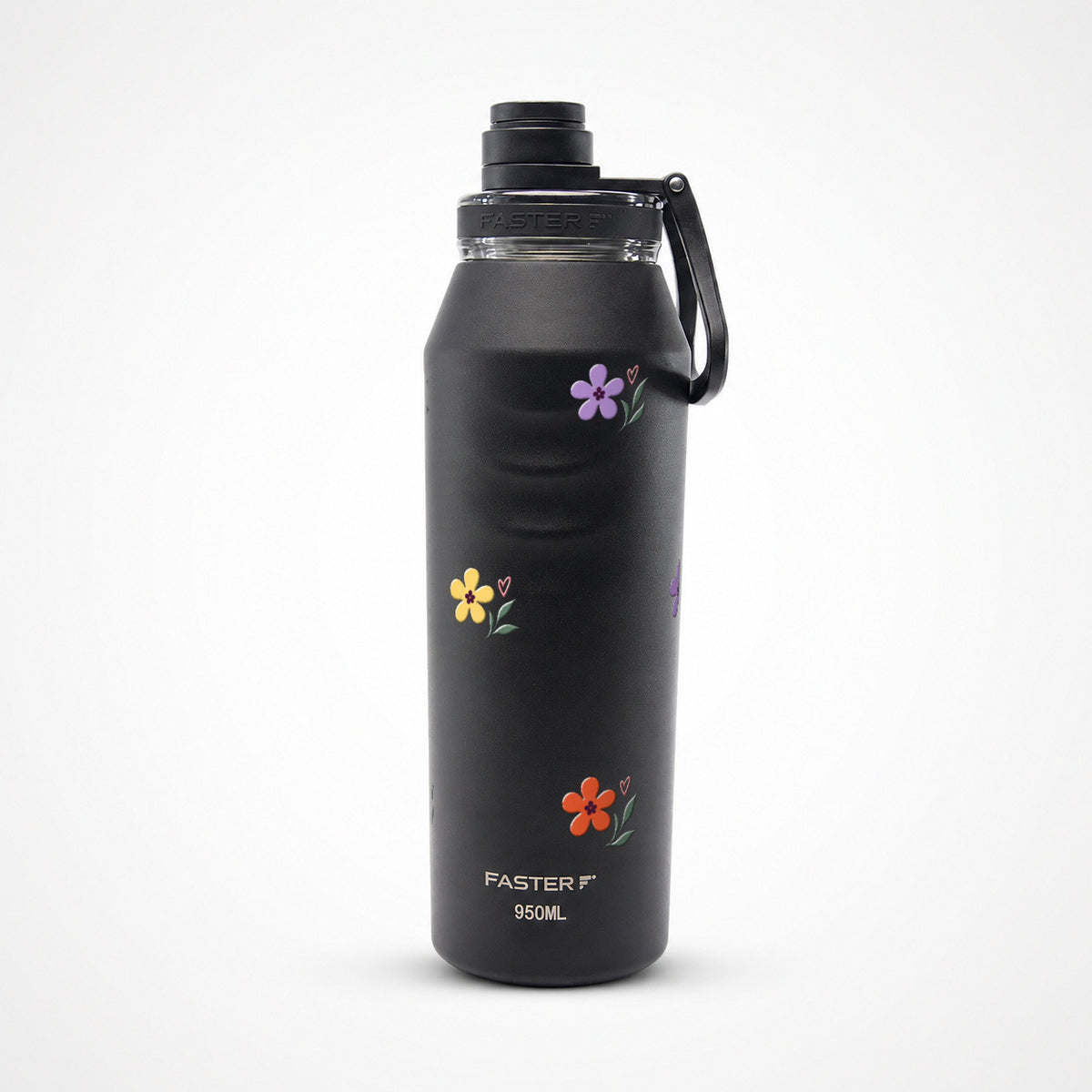 Garrafa Térmica Faster Oásis 950ml Floral Club Preto