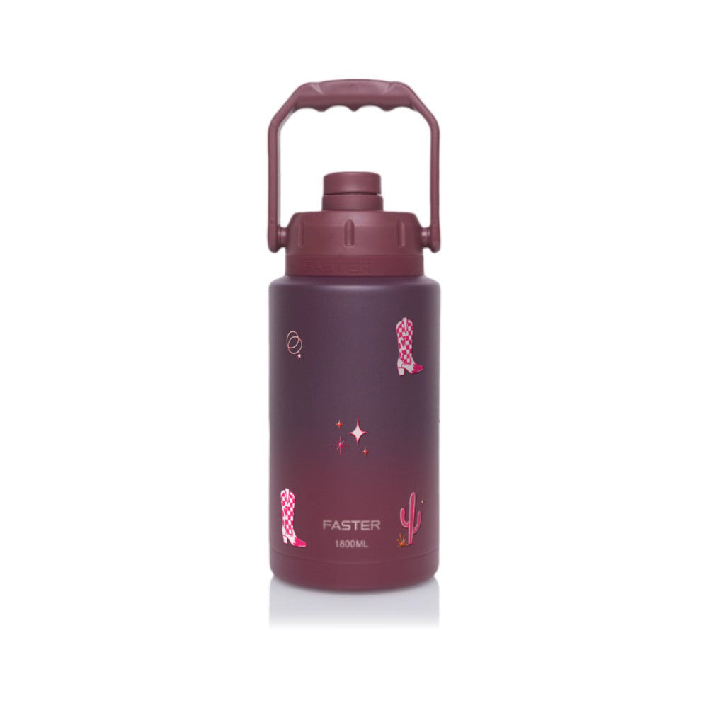 Garrafa Térmica Faster Growler 1800ml Country Rosa Cereja gradiente