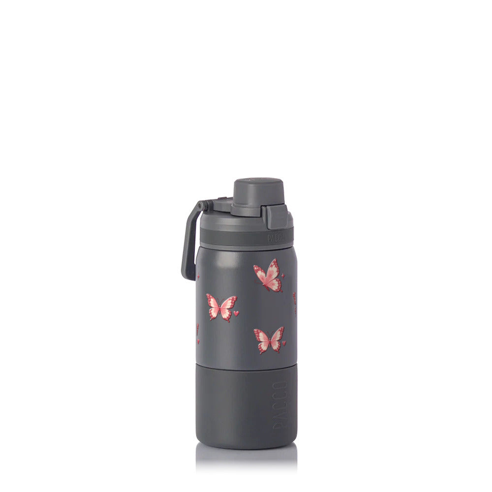 Garrafa Térmica PACCO Nexa 440ml Rosé Butterfly CINZA