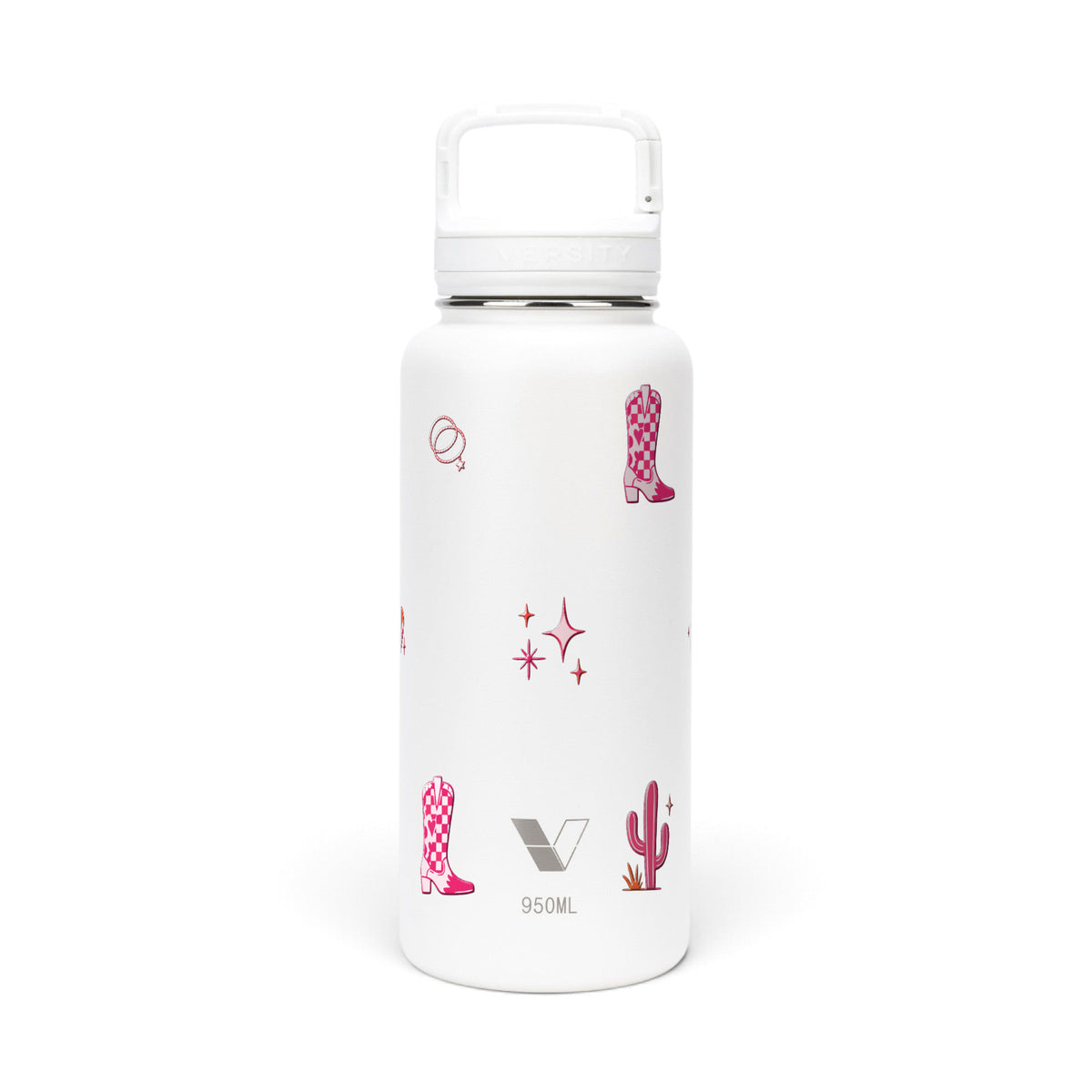 Garrafa Térmica Versity ColdKeeper 950ml Country Rosa Branca