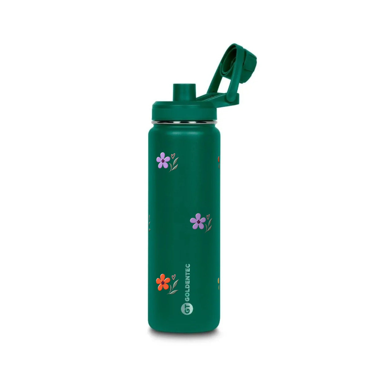 Garrafa Térmica Goldentec 750ml Floral Club Verde Militar