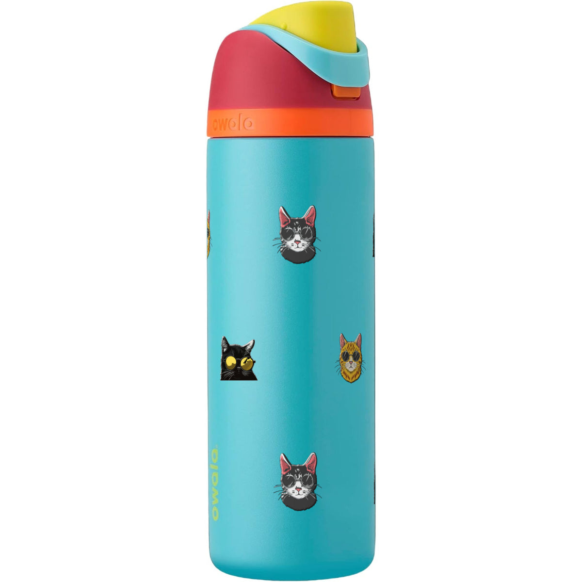 Garrafa Térmica Owala FreeSip 710ml Gatos de Óculos Summer Sweetness