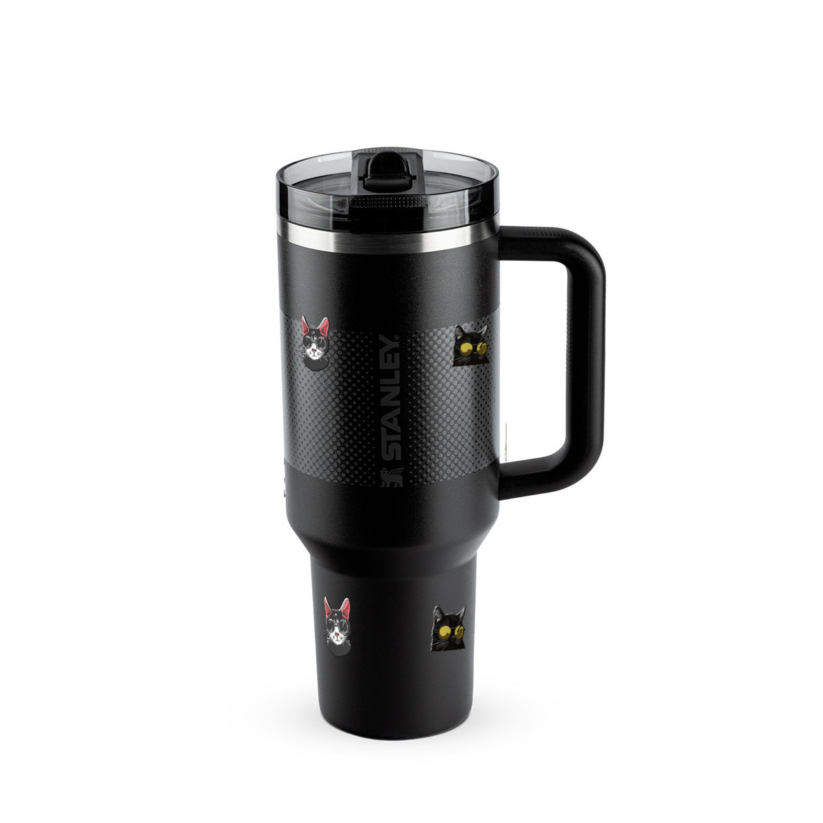 Copo Térmico Stanley Quencher Protour 1,18L Gatos de Óculos Black Fade