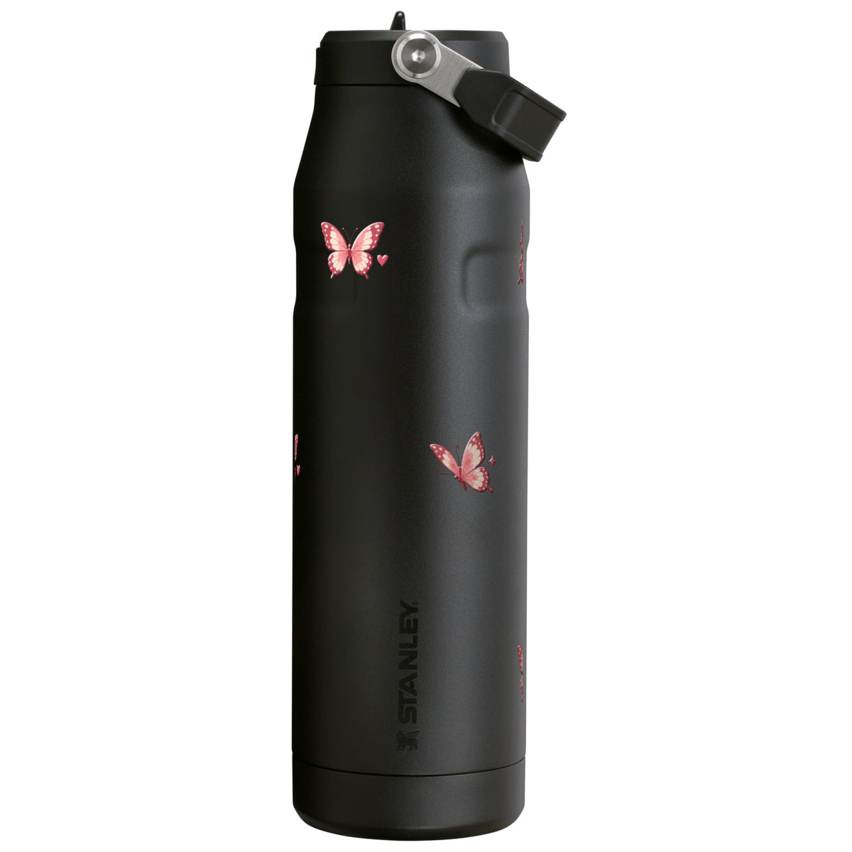 Garrafa Térmica Stanley Aerolight Flip Straw 1,1L Rosé Butterfly Black