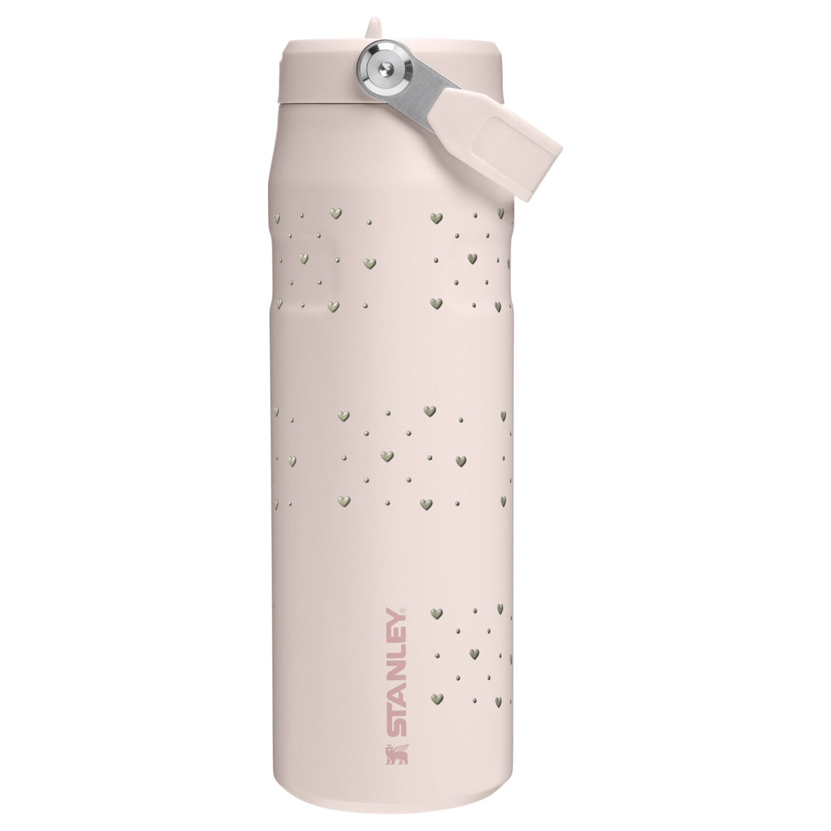 Garrafa Térmica Stanley Aerolight Flip Straw 710ml Corações Sálvia Rose Quartz