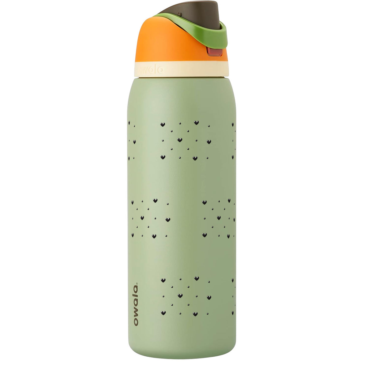 Garrafa Térmica Owala FreeSip 1180ml Corações Preta Camo Cool