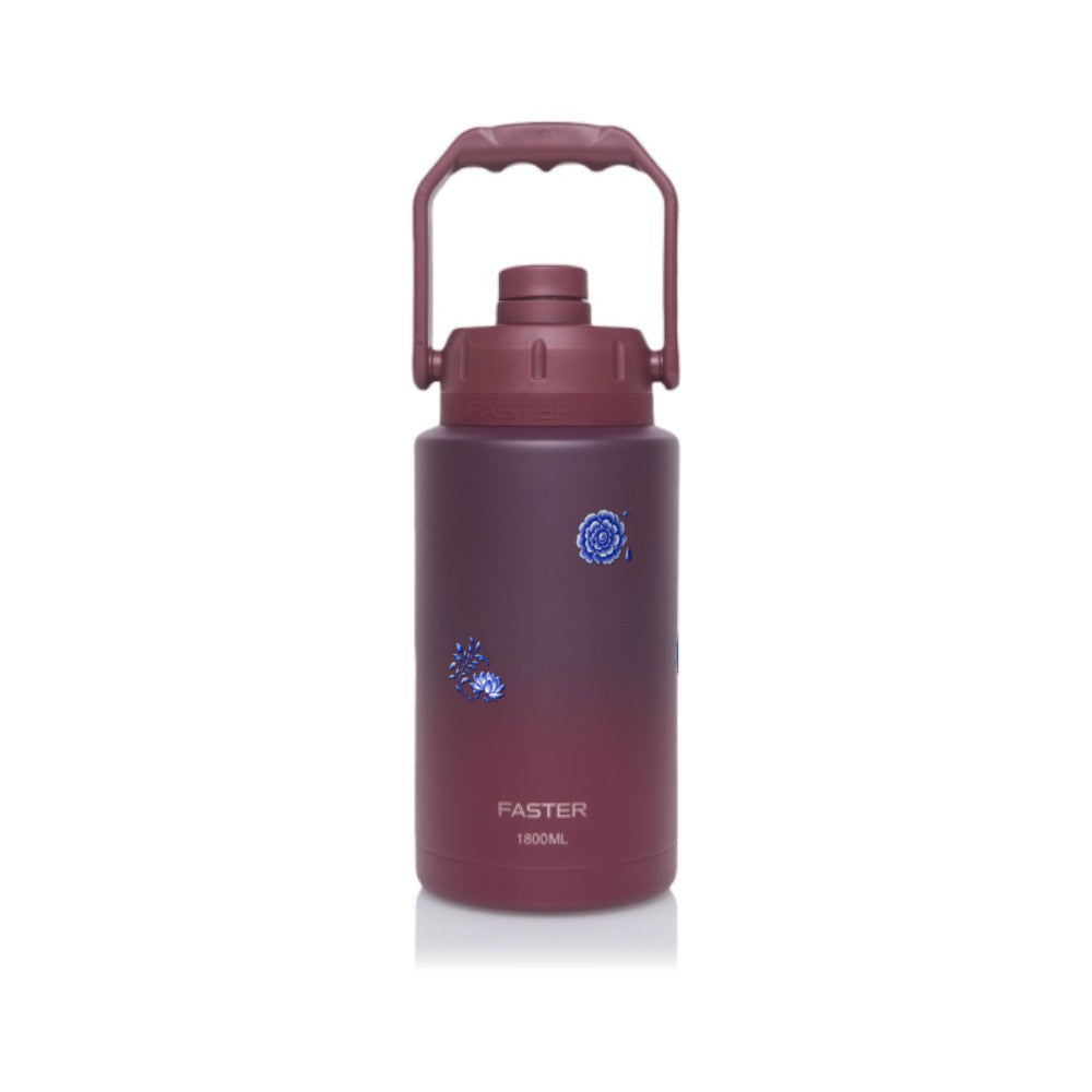 Garrafa Térmica Faster Growler 1800ml Porcelana de Coalas Cereja gradiente