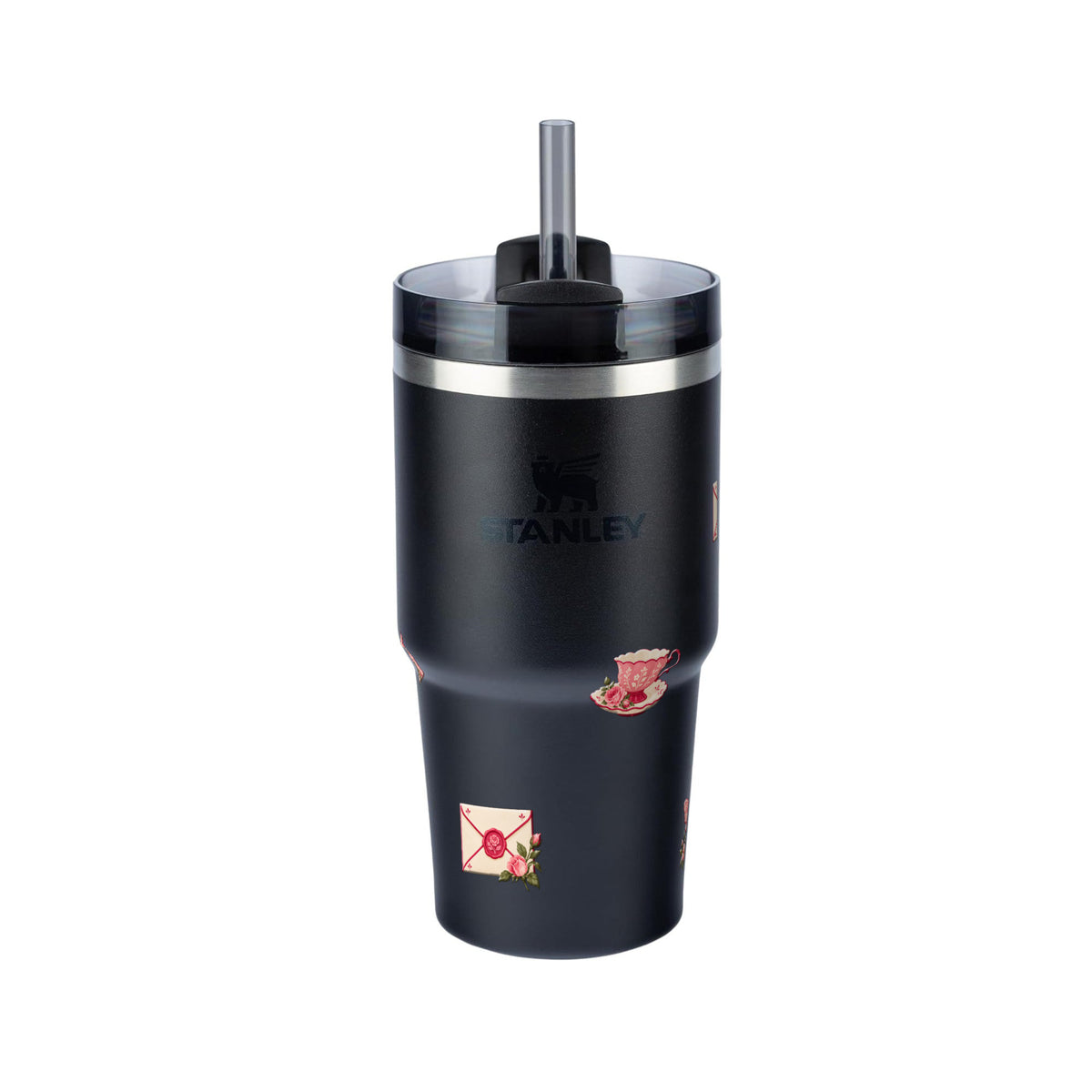 Copo Térmico Stanley Quencher 2.0 591ml Rosé Romântico Black
