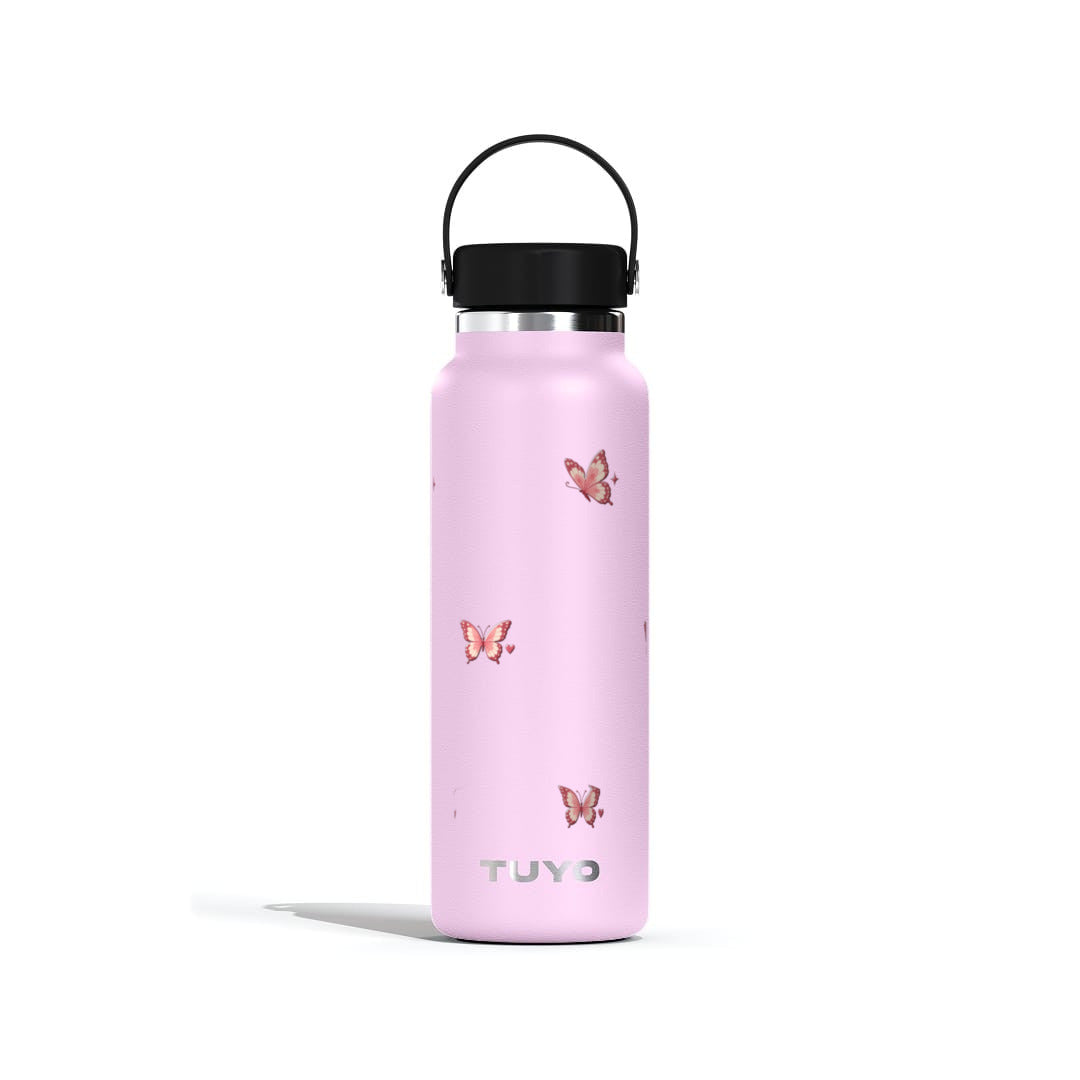 Garrafa Térmica Tuyo 1200ml Rosé Butterfly Lilás