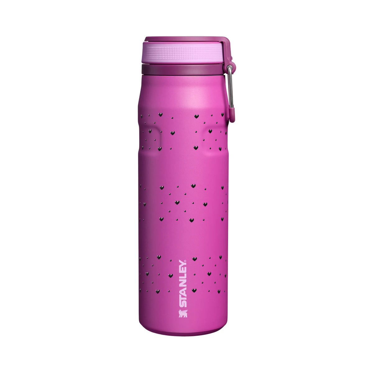 Garrafa Térmica Stanley Twist Flip 710ml Corações Preta Dark Blossom