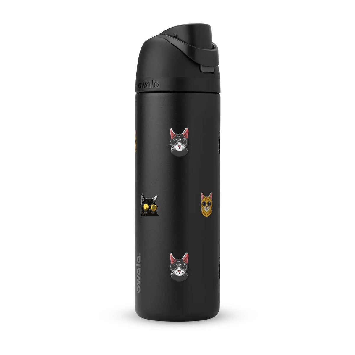 Garrafa Térmica Owala FreeSip 710ml Gatos de Óculos Very Very Dark