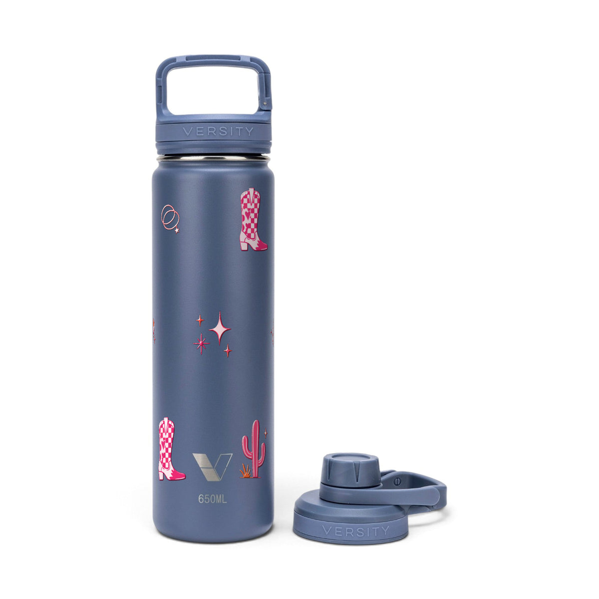 Garrafa Térmica Versity ColdKeeper 650ml Country Rosa Azul