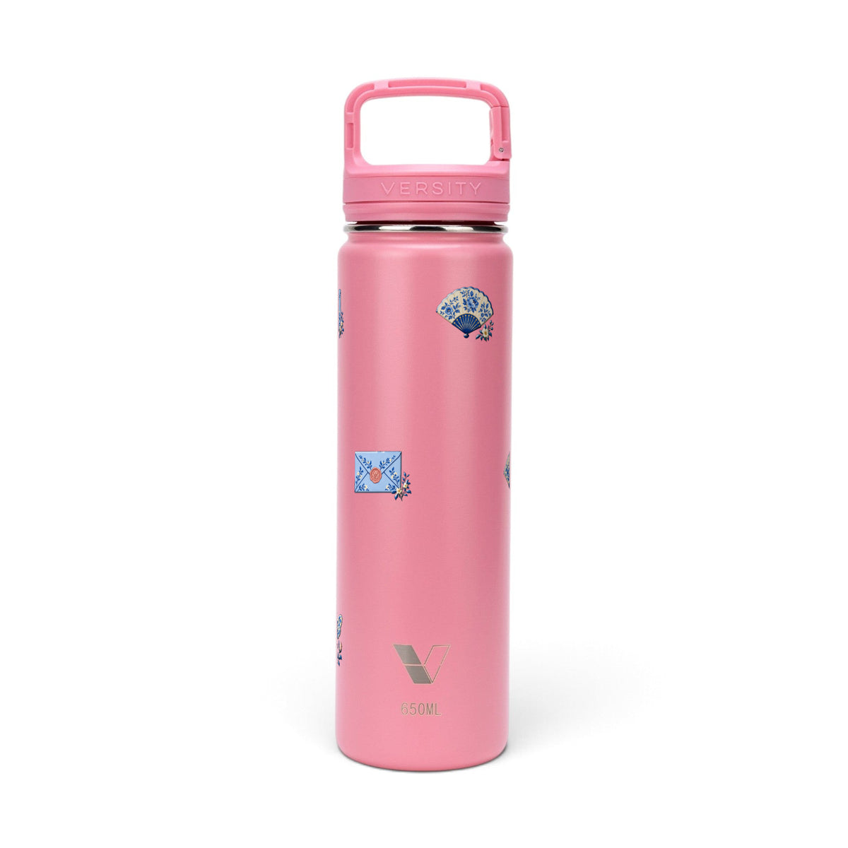 Garrafa Térmica Versity ColdKeeper 650ml Porcelana Azul Rosa Chiclete