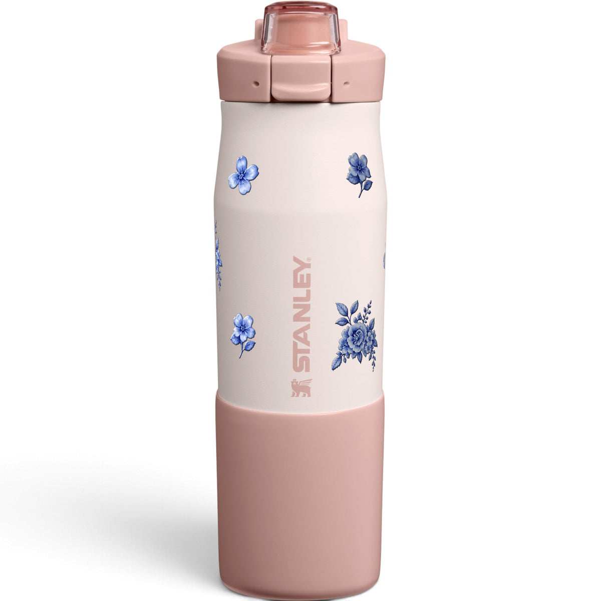 Garrafa Térmica Stanley Vitalize Tempo 710ml Jardim Azul Rose Quartz