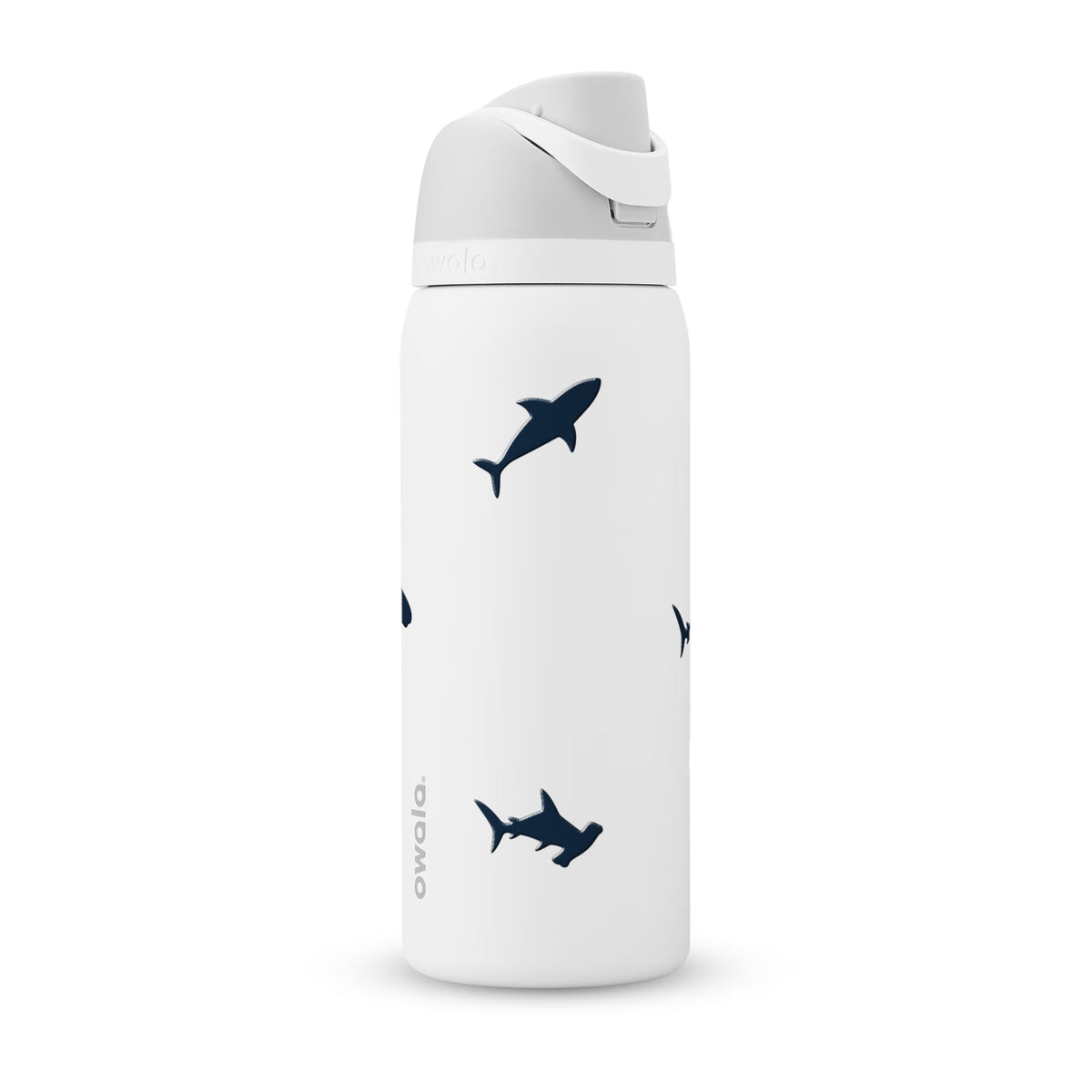Garrafa Térmica Owala FreeSip 946ml Tubarões White Marshmallow