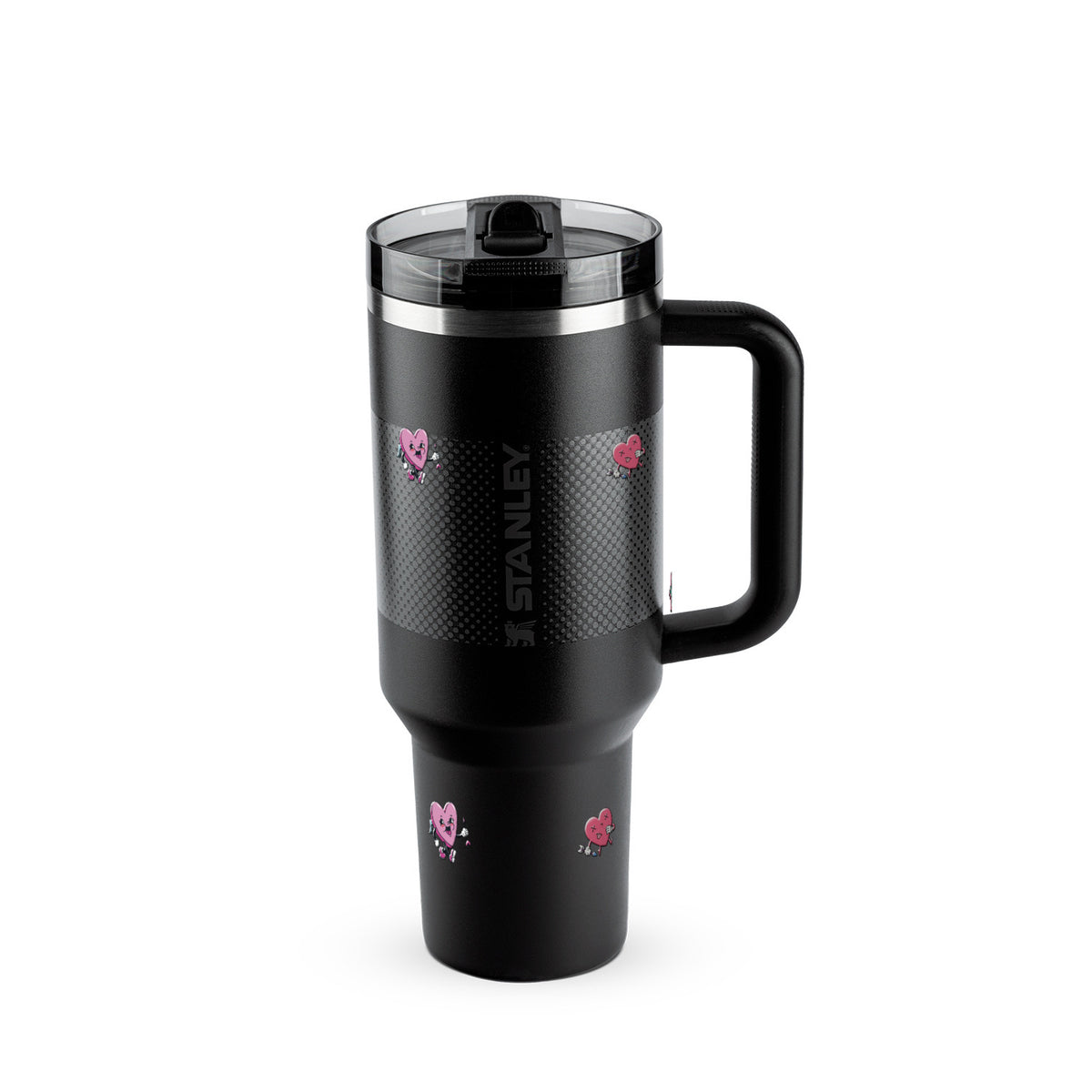 Copo Térmico Stanley Quencher Protour 1,18L Corações Black Fade