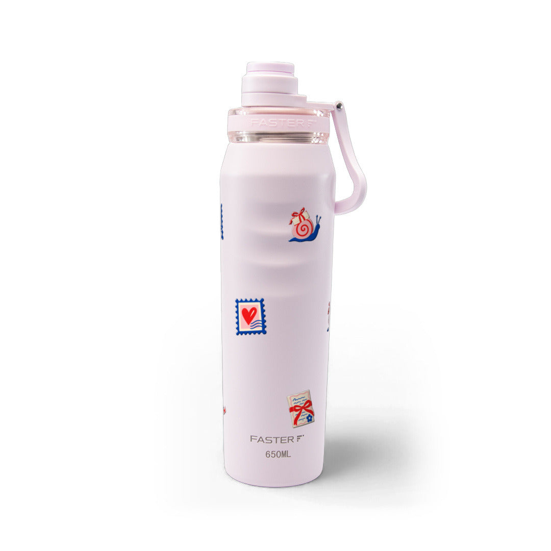 Garrafa Térmica Faster Oásis 650ml Clube das Cartas Rosa BB