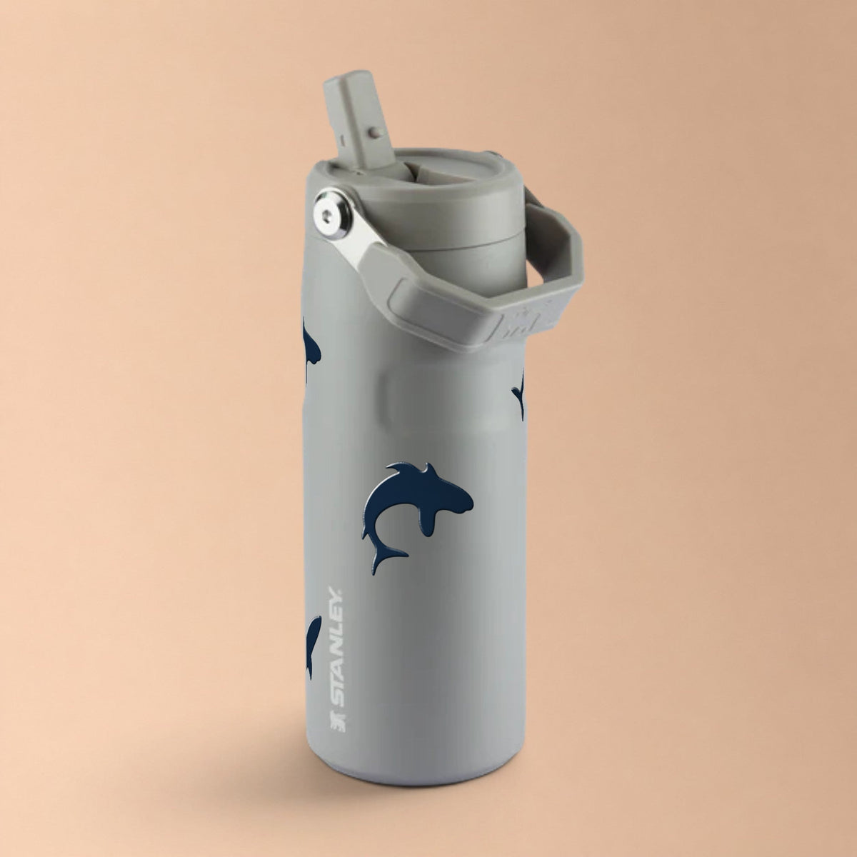 Garrafa Térmica Stanley Aerolight Flip Straw 473ml Tubarões Ash