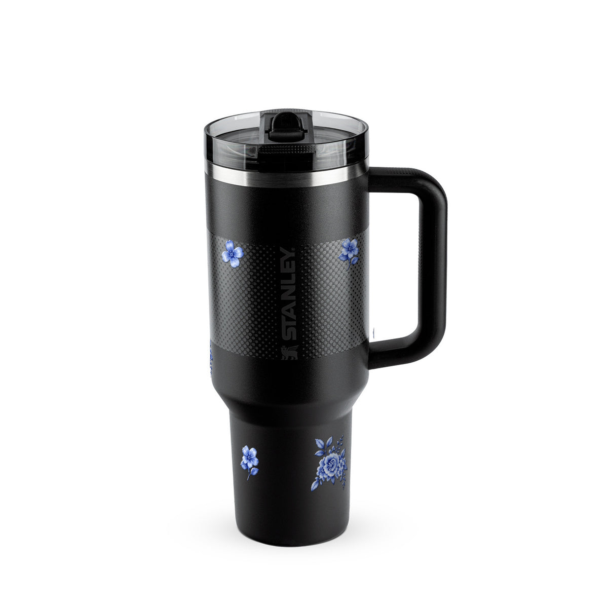 Copo Térmico Stanley Quencher Protour 1,18L Jardim Azul Black Fade
