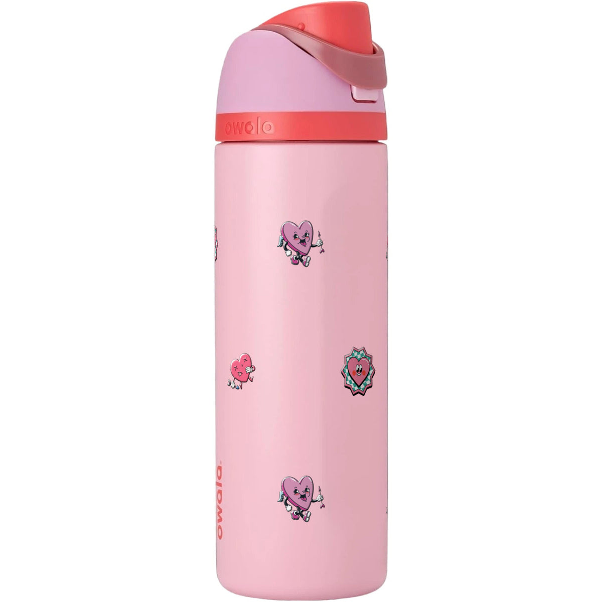 Garrafa Térmica Owala FreeSip 710ml Corações Angel Cake