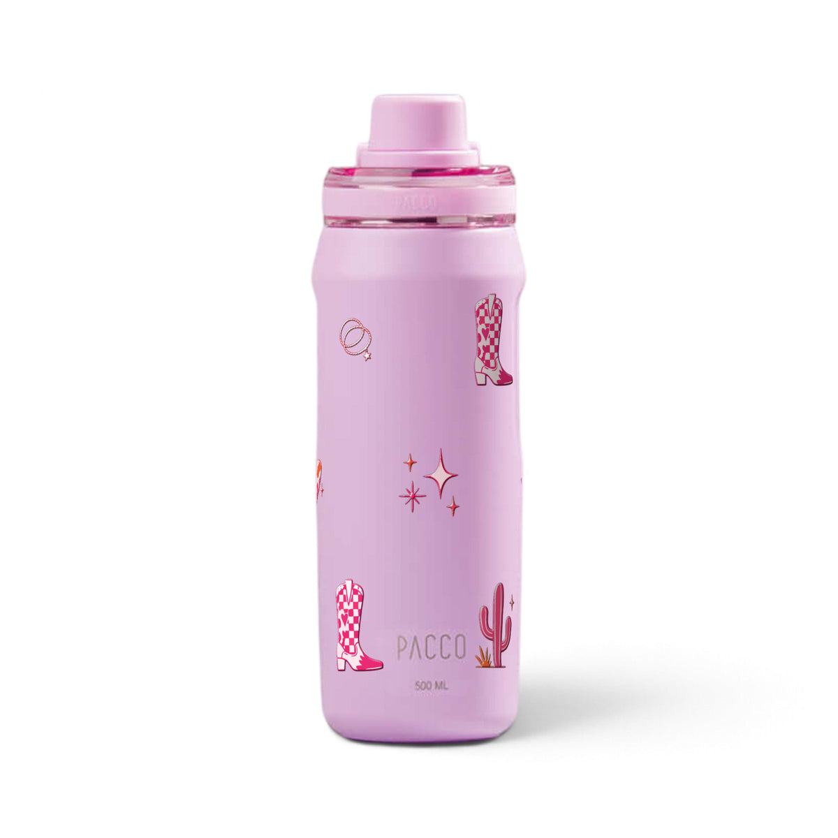 Garrafa Térmica PACCO Vyta 500ml Country Rosa Lilás