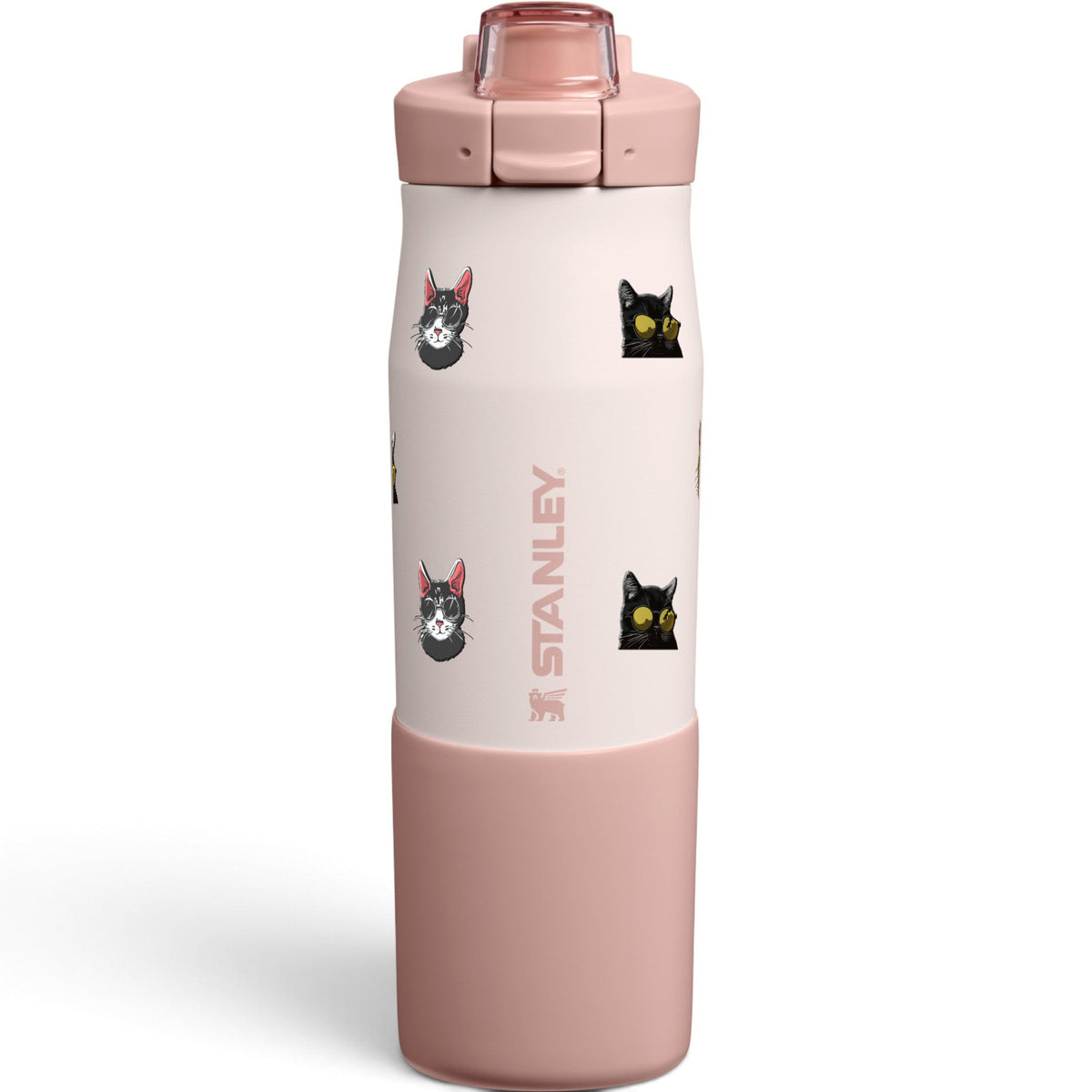 Garrafa Térmica Stanley Vitalize Tempo 710ml Gatos de Óculos Rose Quartz