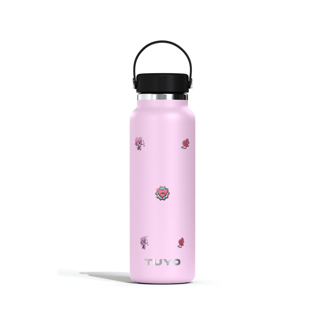 Garrafa Térmica Tuyo 1200ml Corações Lilás