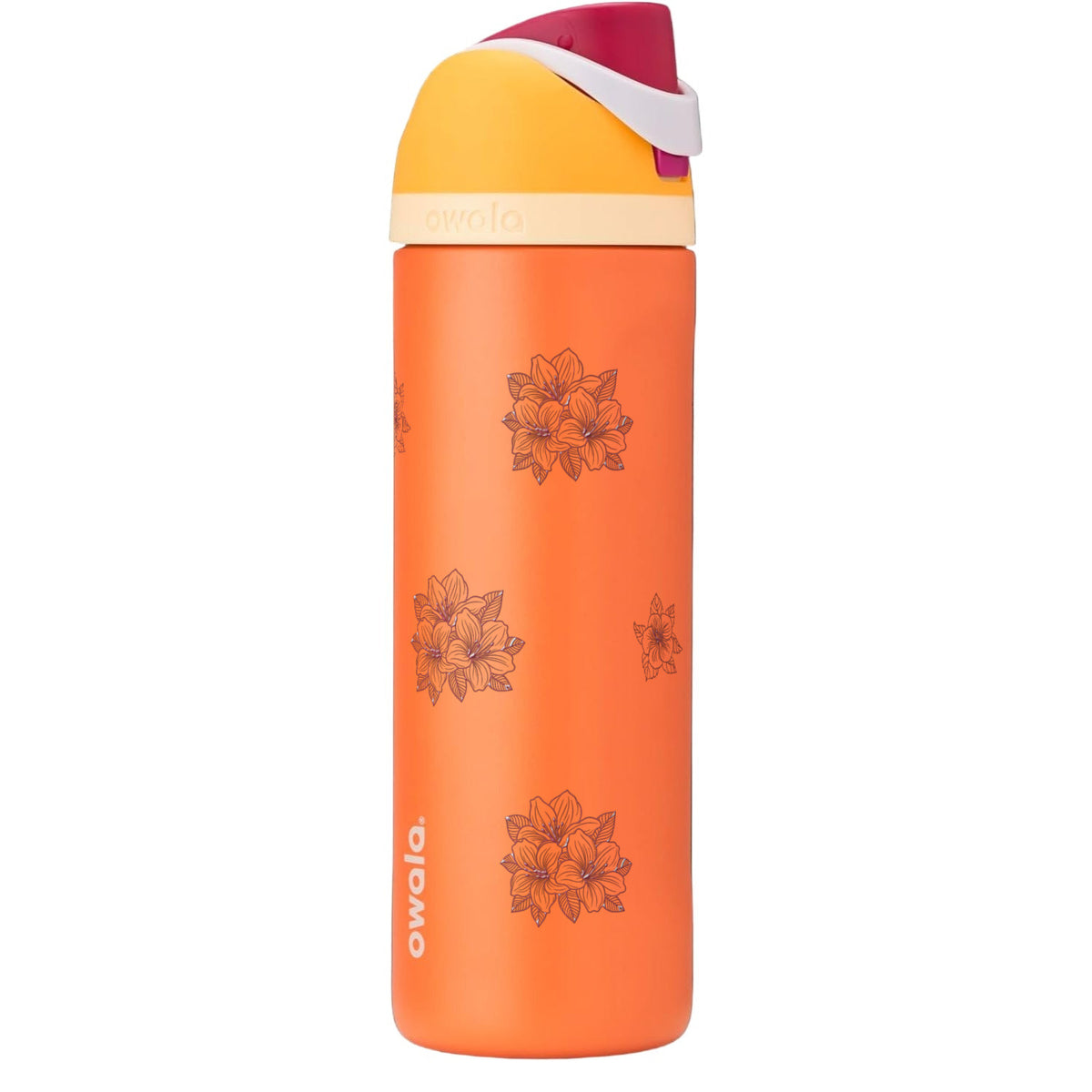 Garrafa Térmica Owala FreeSip 710ml Floral Rosa Citrus Crush