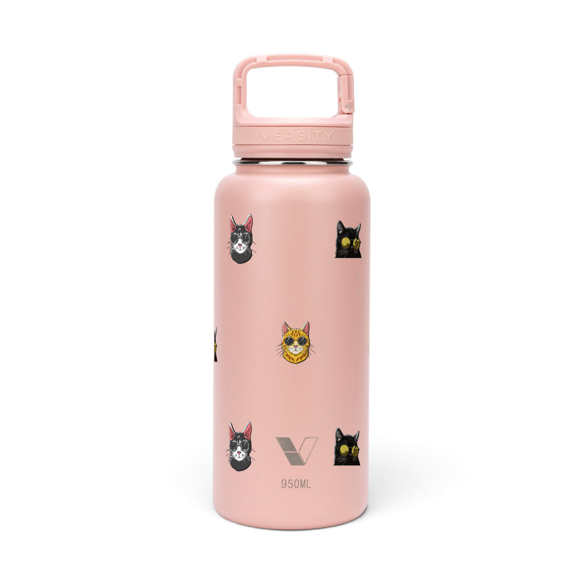 Garrafa Térmica Versity ColdKeeper 950ml Gatos de Óculos Rose