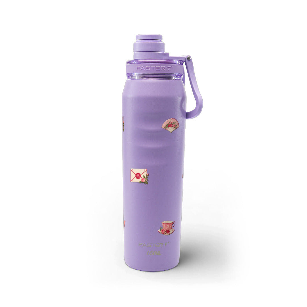 Garrafa Térmica Faster Oásis 650ml Rosé Romântico Lilás