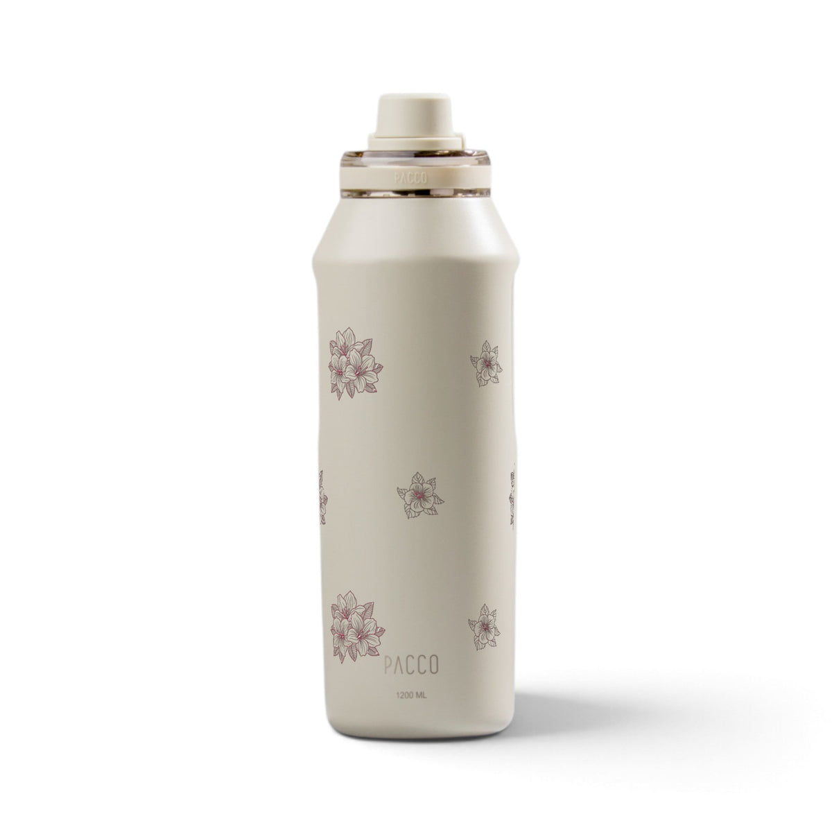 Garrafa Térmica PACCO Vyta 1200ml Floral Rosa Creme