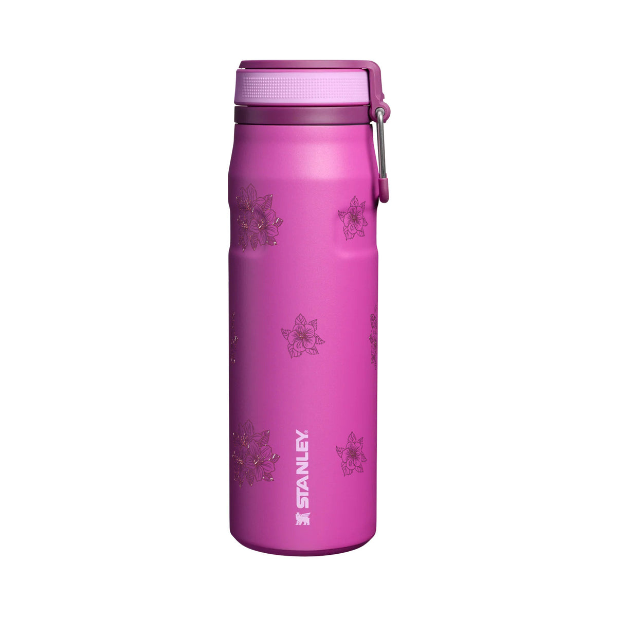 Garrafa Térmica Stanley Twist Flip 710ml Floral Rosa Dark Blossom