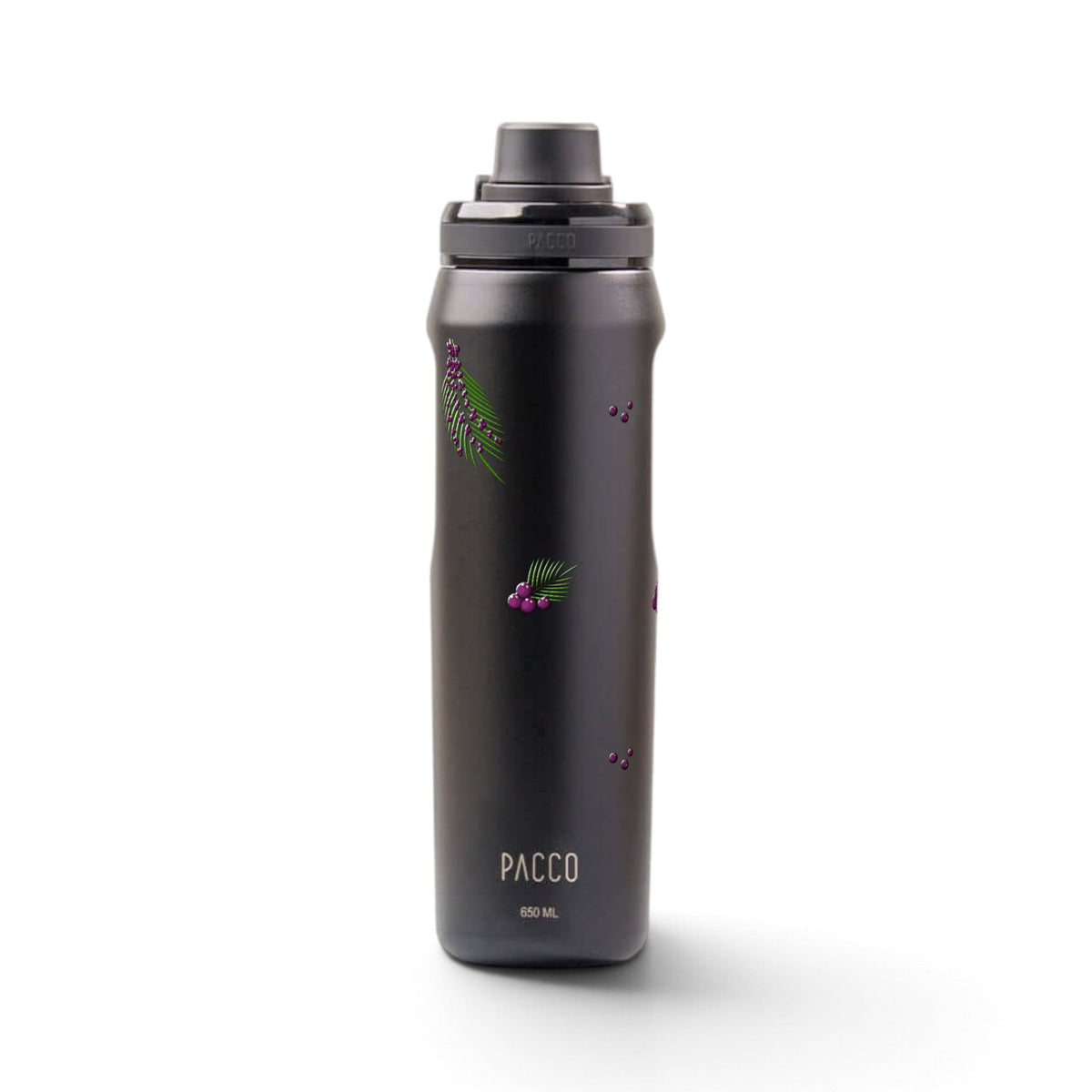 Garrafa Térmica PACCO Vyta 650ml Açaí Preta