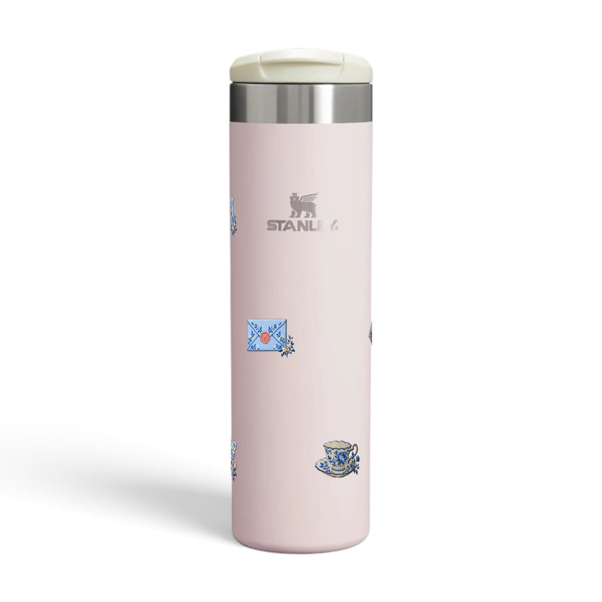 Garrafa Térmica Stanley Aerolight Transit 591ml Porcelana Azul Rose Quartzo