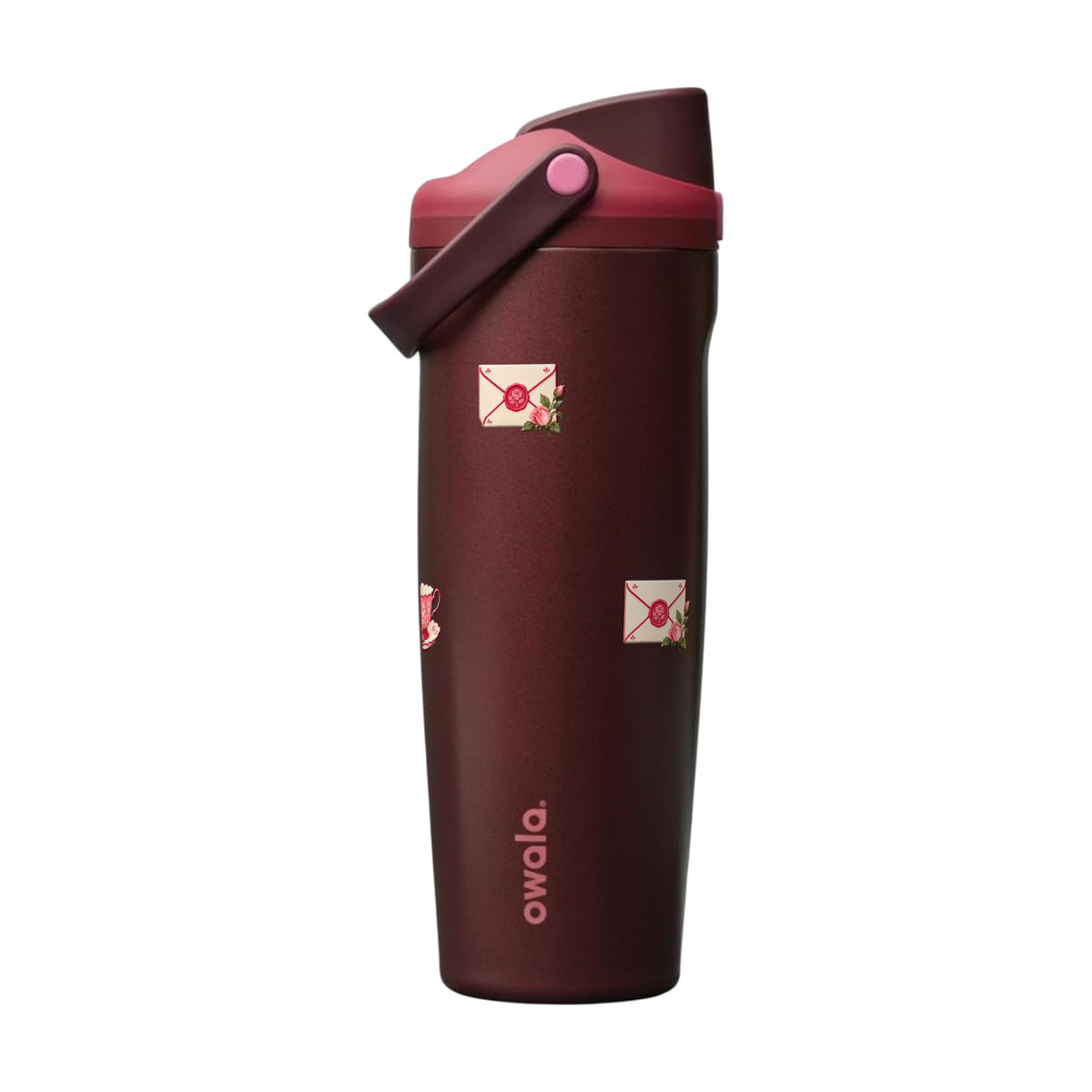 Garrafa Térmica Owala FreeSip Sway 887ml Rosé Romântico Black Cherry