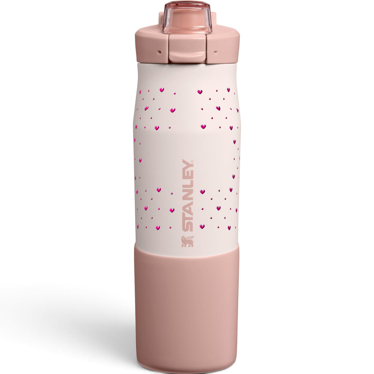 Garrafa Térmica Stanley Vitalize Tempo 710ml Corações Rosa Rose Quartz