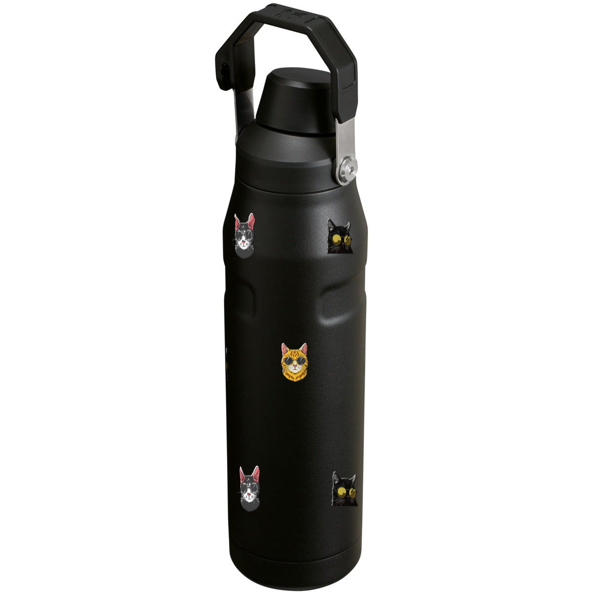 Garrafa Térmica Stanley Aerolight Fast Flow 1,1L Gatos de Óculos Matte Black