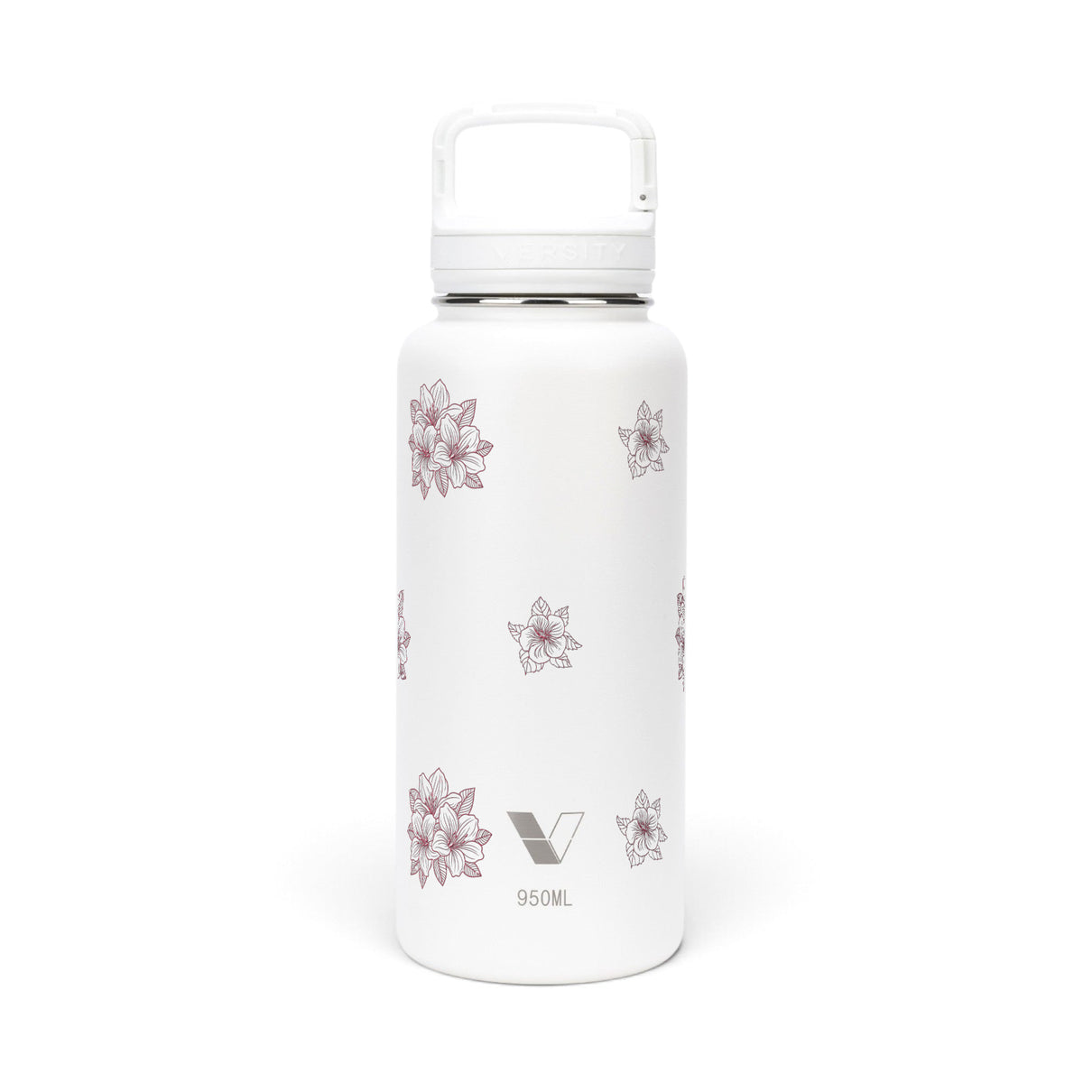 Garrafa Térmica Versity ColdKeeper 950ml Floral Rosa Branca