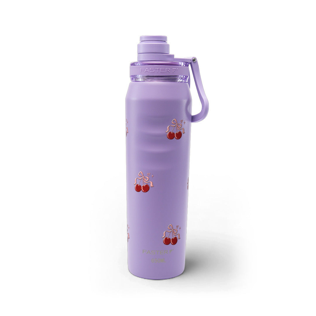Garrafa Térmica Faster Oásis 650ml Cereja Pop Lilás