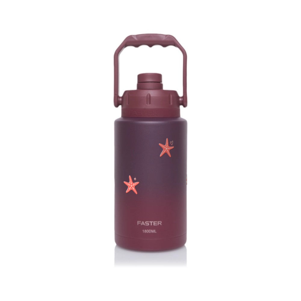 Garrafa Térmica Faster Growler 1800ml Ocean Blush Cereja gradiente