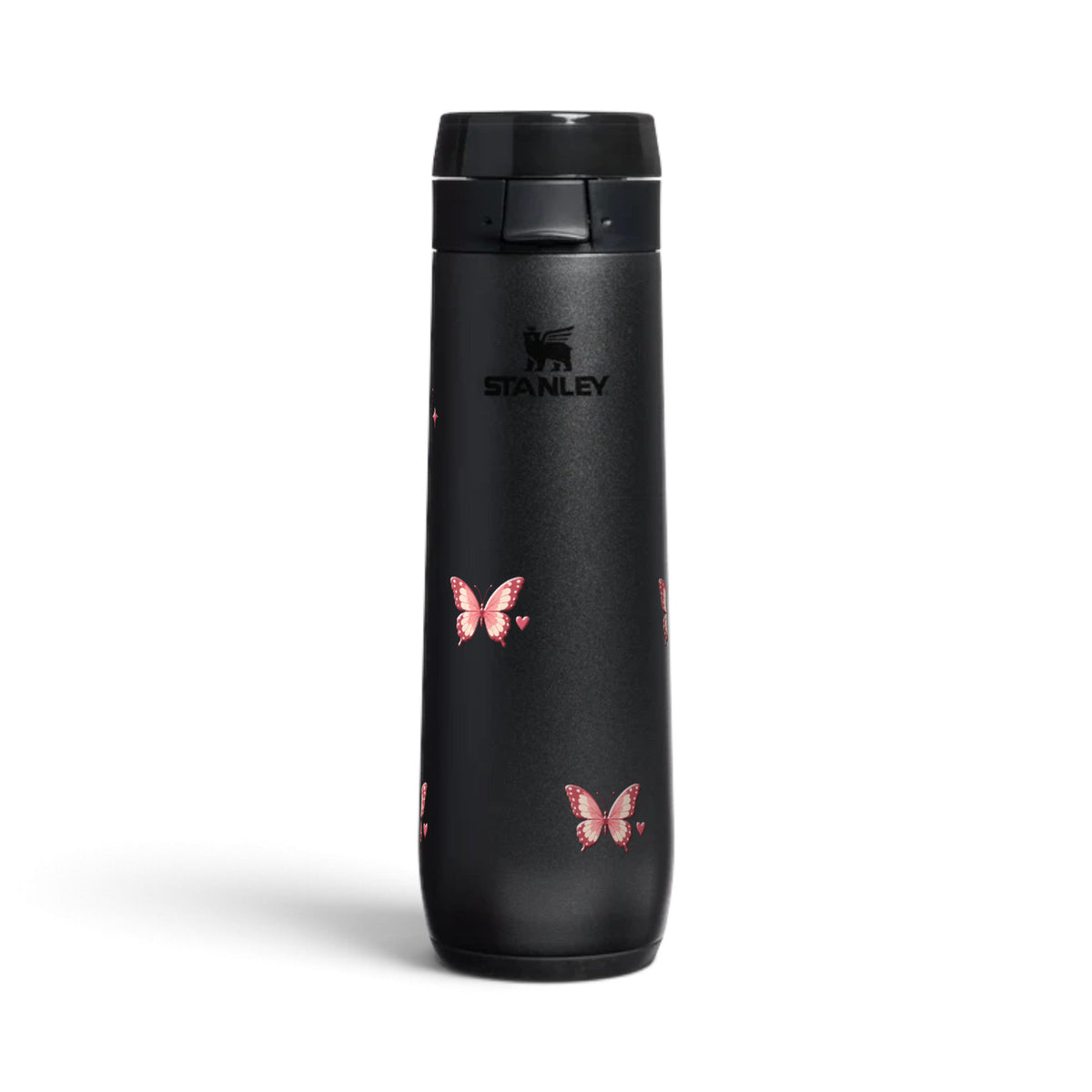 Garrafa Térmica Stanley Flowstate Spring 591ml Rosé Butterfly Black