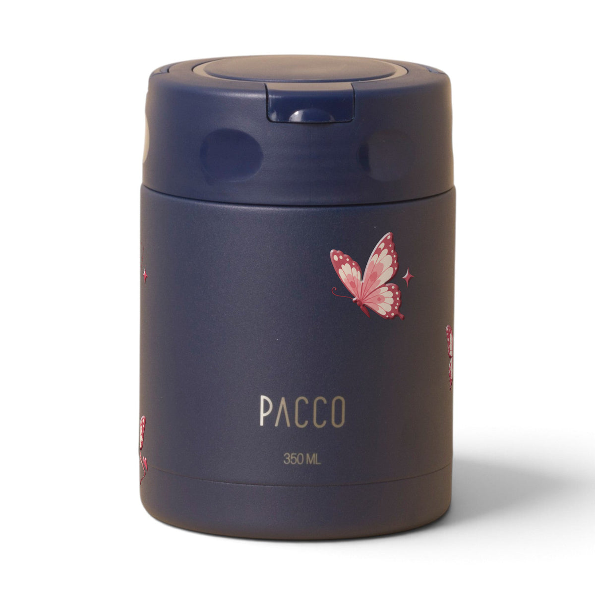 Pote Térmico PACCO FoodJar 350ml Rosé Butterfly Marinho