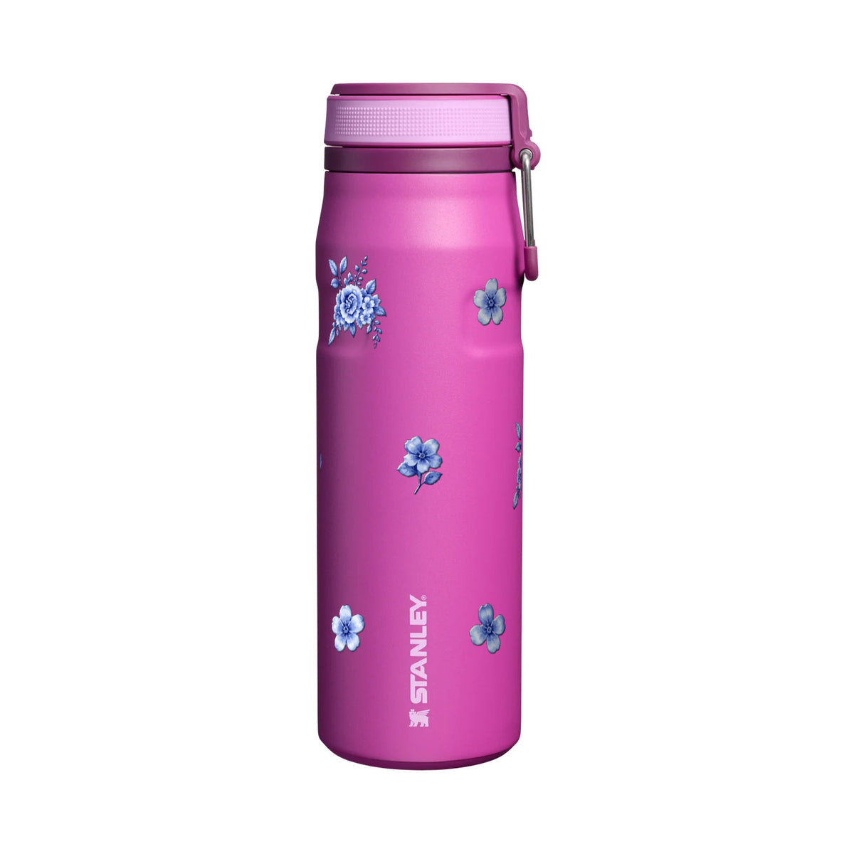 Garrafa Térmica Stanley Twist Flip 710ml Jardim Azul Dark Blossom