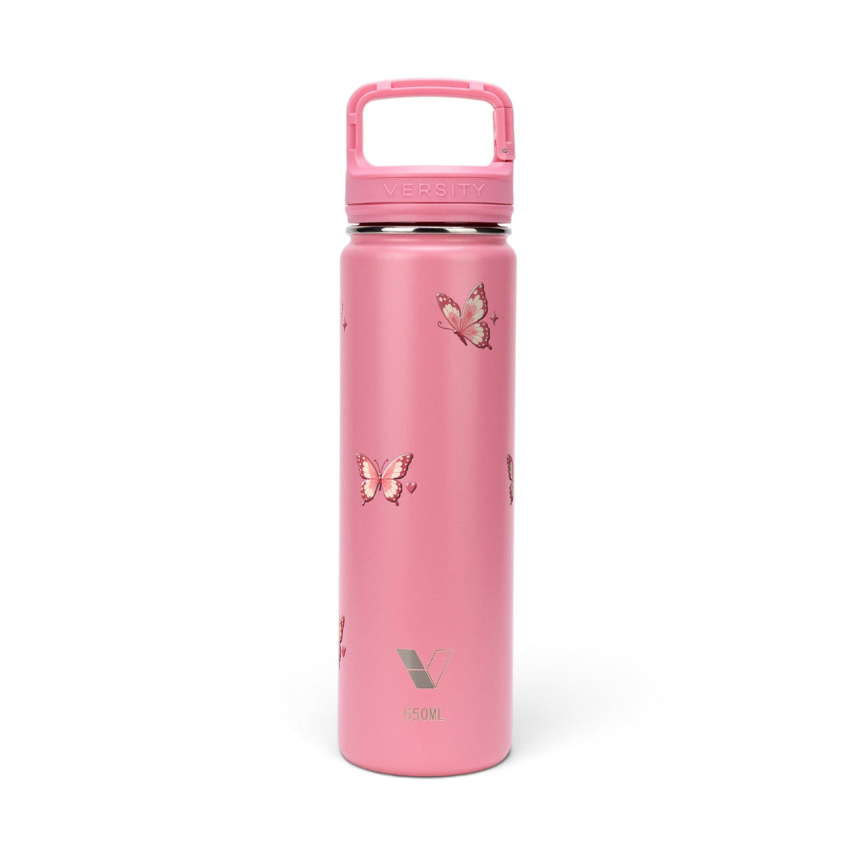 Garrafa Térmica Versity ColdKeeper 650ml Rosé Butterfly Rosa Chiclete
