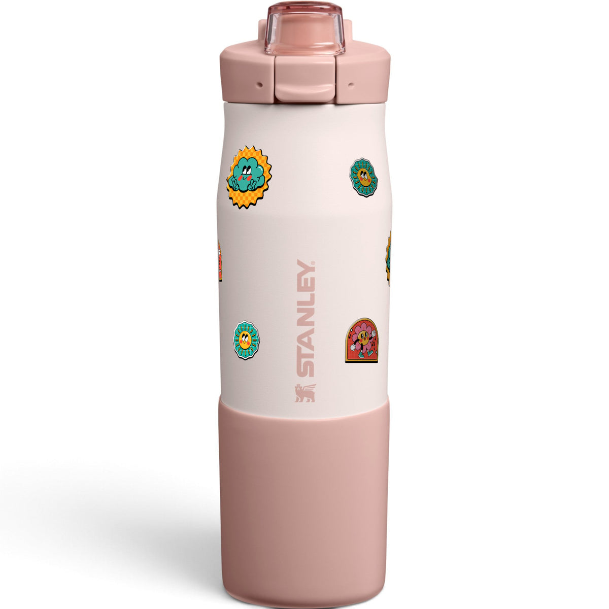 Garrafa Térmica Stanley Vitalize Tempo 710ml Retrô Good Vibes Rose Quartz