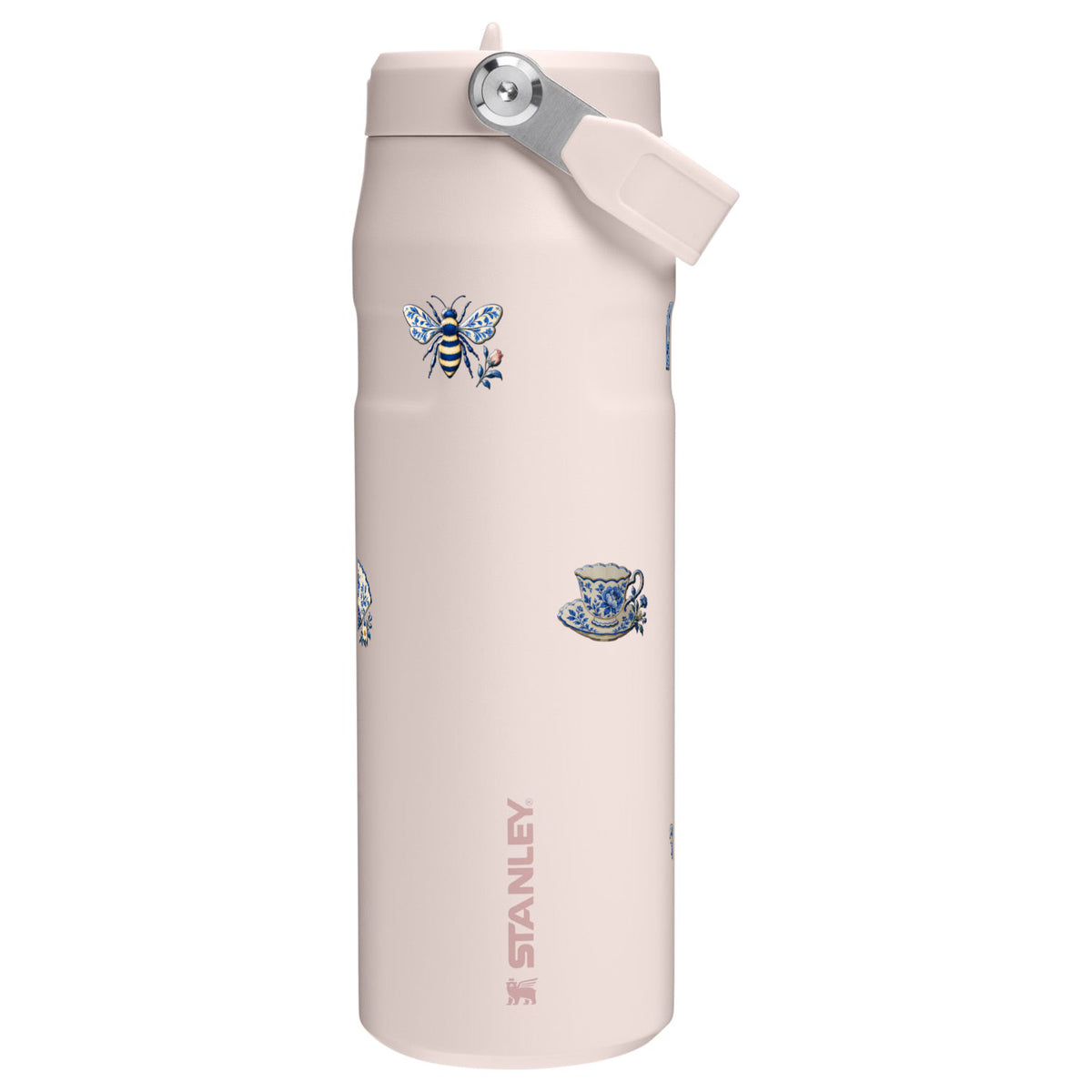 Garrafa Térmica Stanley Aerolight Flip Straw 710ml Porcelana Azul Rose Quartz