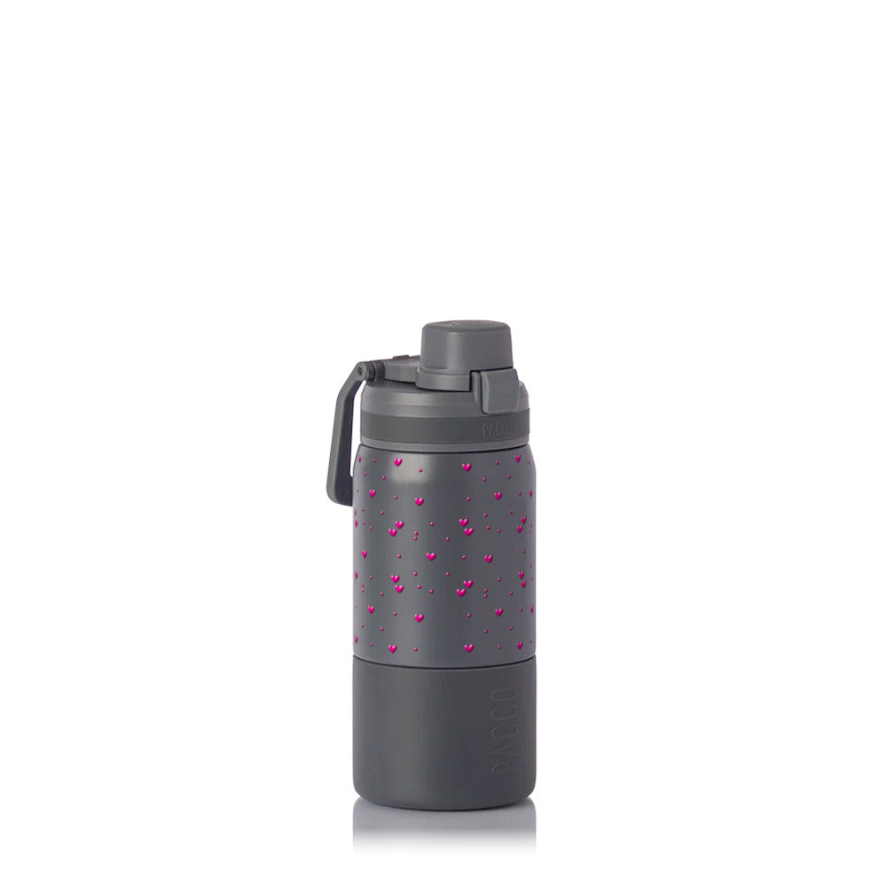 Garrafa Térmica PACCO Nexa 440ml Corações Rosa CINZA
