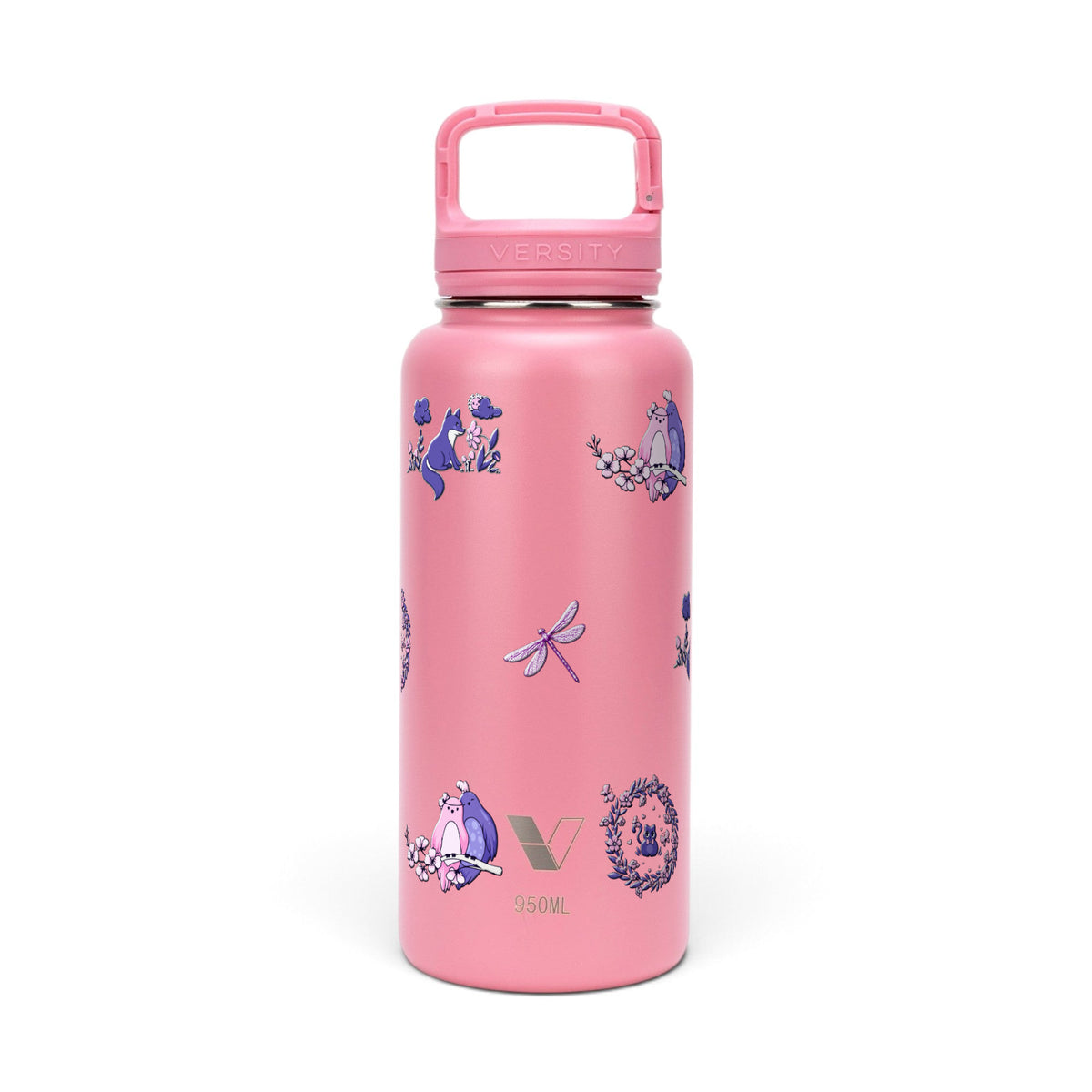 Garrafa Térmica Versity ColdKeeper 950ml Natureza Lilás Rosa Chiclete
