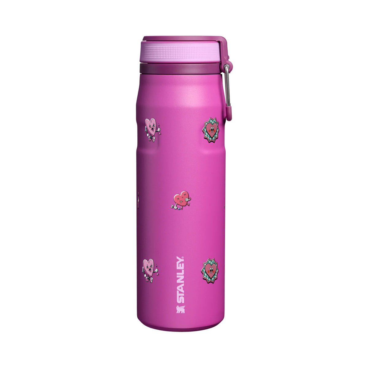 Garrafa Térmica Stanley Twist Flip 710ml Corações Dark Blossom