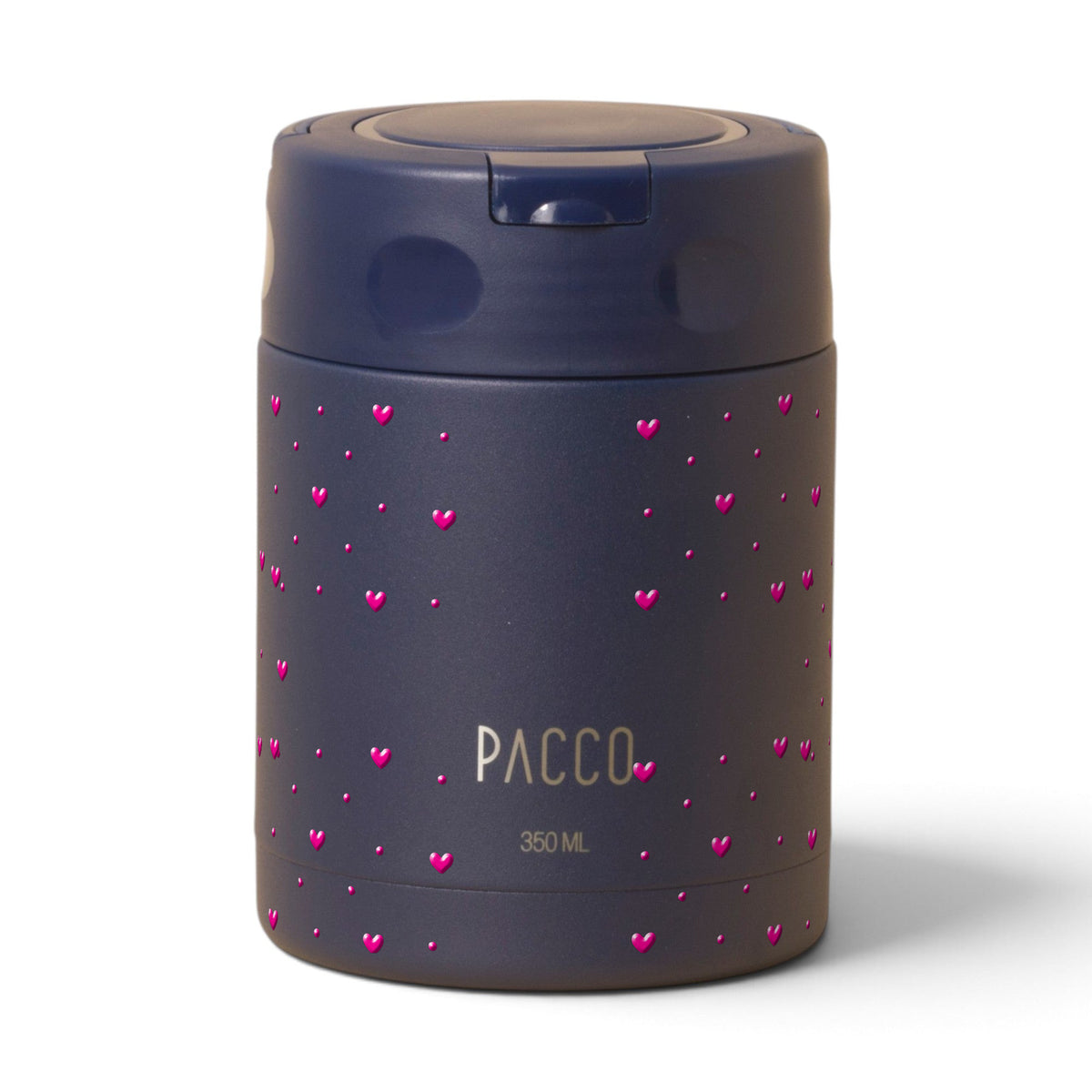 Pote Térmico PACCO FoodJar 350ml Corações Rosa Marinho